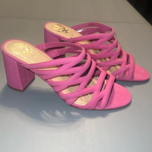 Vince Camuto Slide Hot Pink Sandals VC-Raveana Size 8 1/2 - Picture 2 of 7